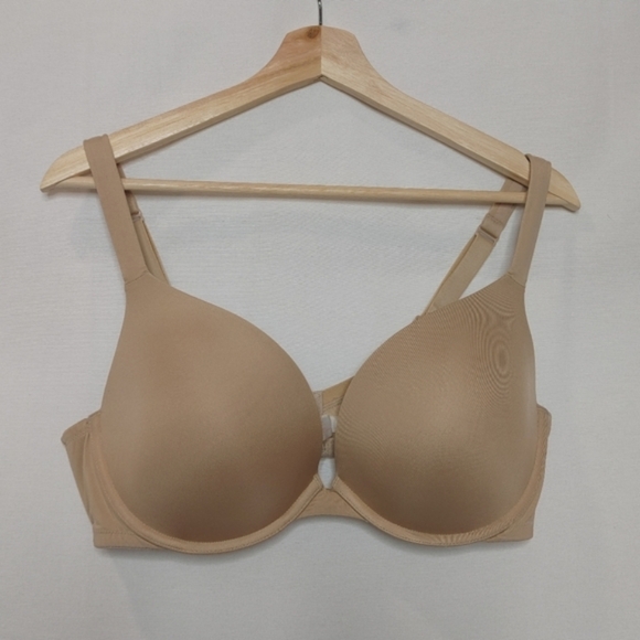 Cacique Boost Plunge Push Up‎ Style Demi Cup Bra Tan Beige 38DD - Picture 1 of 7
